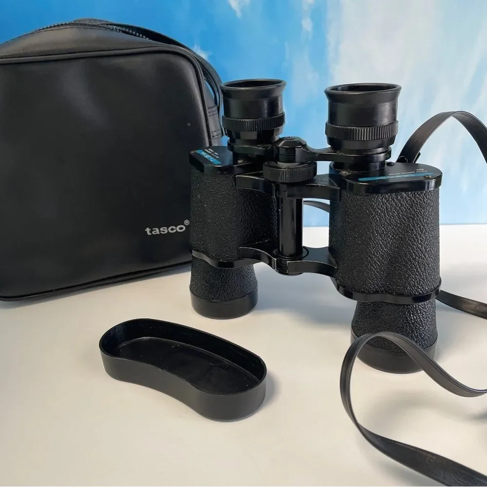 Vintage Tasco 7x35 Binoculars – Model 304 – Great Condition + Case & Strap